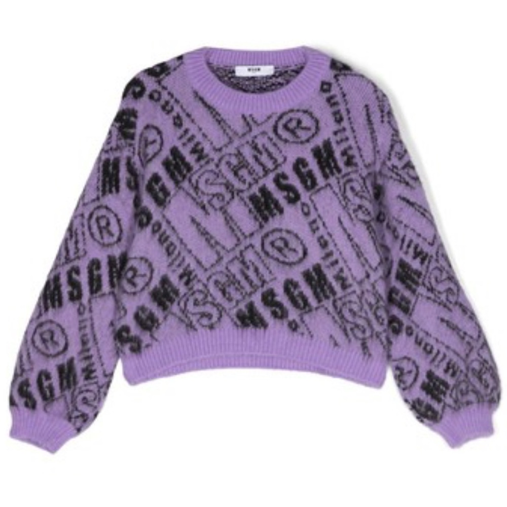 Purple Patterned Sweater size 14 kids